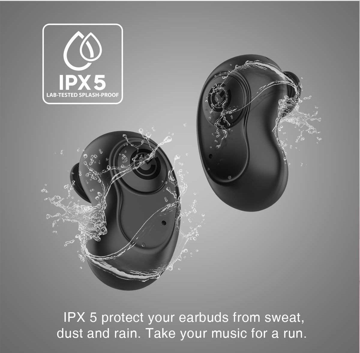 SonicGear EARPUMP COMFY1 TWS IPX5 Earphones Black