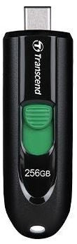 TRANSCEND MEMORY STICK 256GB JETFLASH 790C, RETRACTABLE, USB 3.2, USB TYPE-C, WINDOWS OS AND MAC OS, BLACK