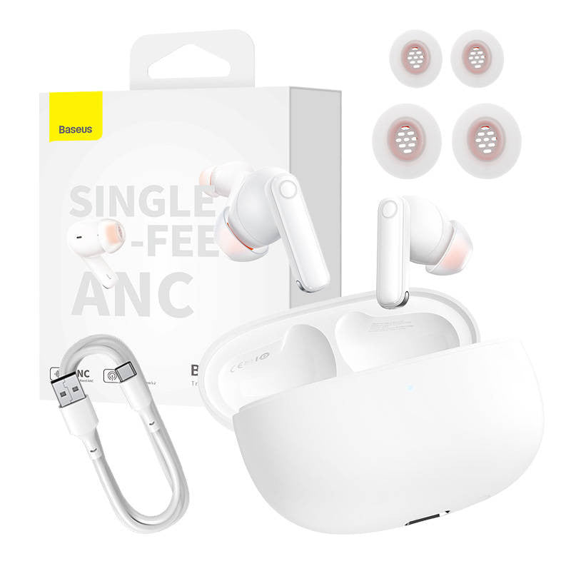 Baseus TWS ANC MZ10 Headphones In Ear White