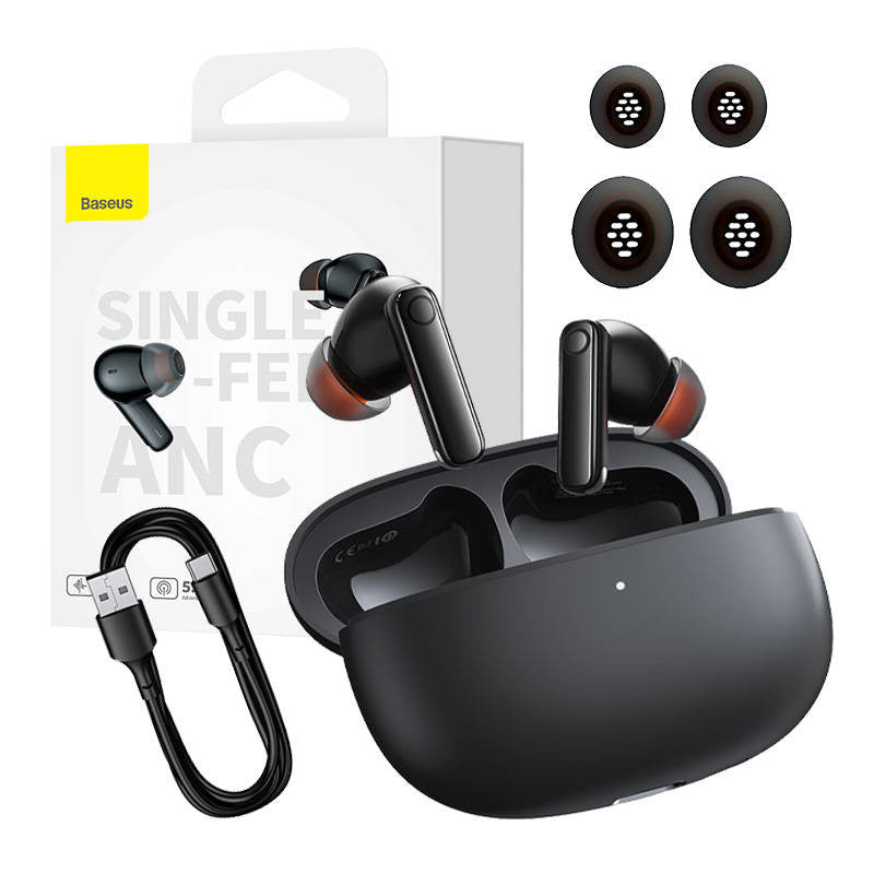 Baseus TWS ANC MZ10 Headphones In Ear Black