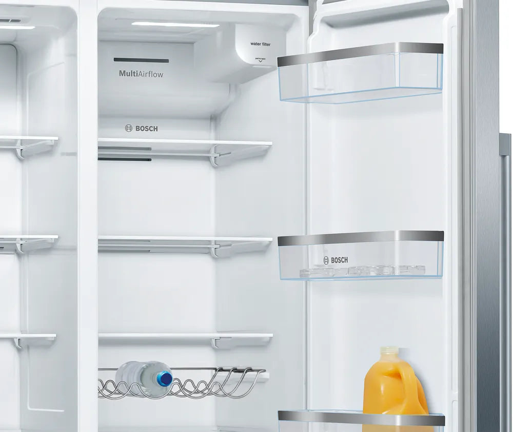 Bosch KAD93AIEP Side by Side Refrigerator, With Direct Water Connection, Full No Frost 562 Lt, Series 6, Inox