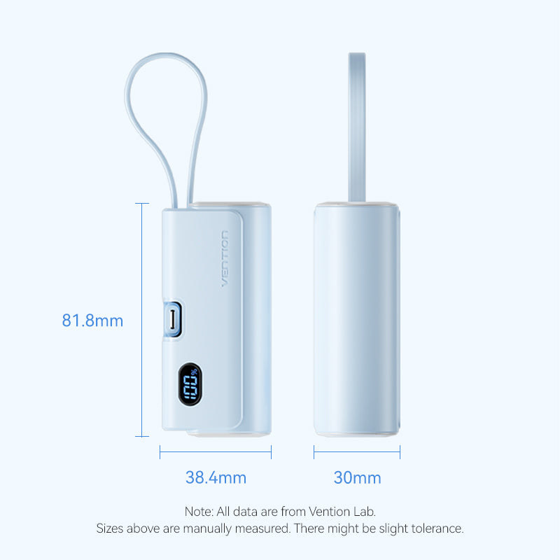 Vention Powerbank 4800mAh 22.5W Foldable Lightning White FHRW0
