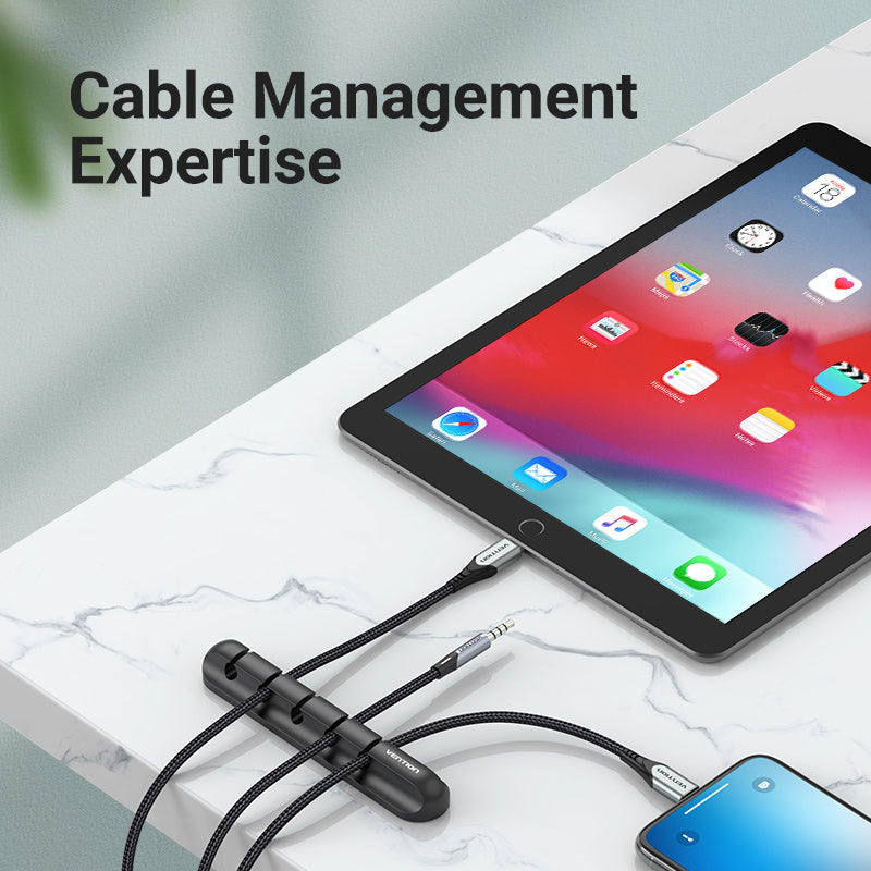 Vention KBRB0 Cable Organiser 5 Ports Desktop Cable Manager 6mm