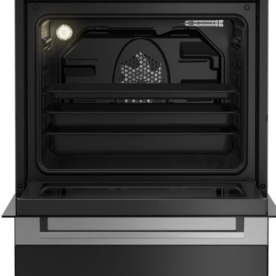 Beko FSM 67010 GX Kitchen 65lt with Ceramic Hobs W60cm. Inox