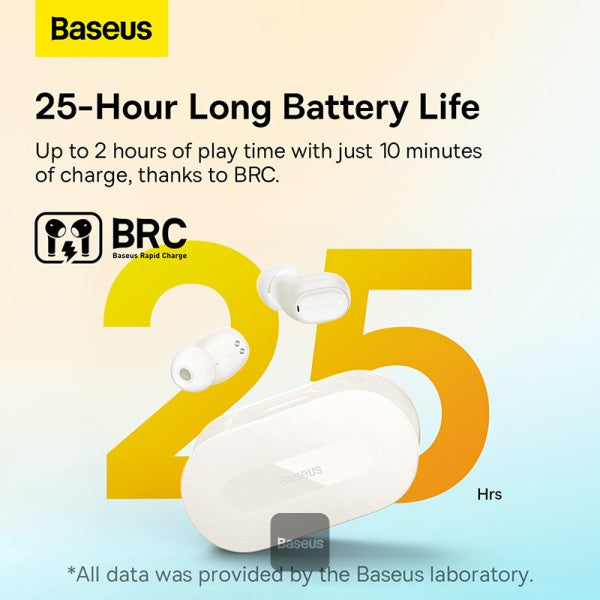 Baseus Headphones In Ear TWS Bowie EZ10 White