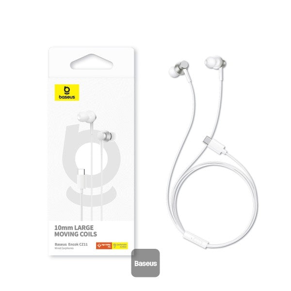 Baseus Earphones Wired Type C Encok CZ11 White