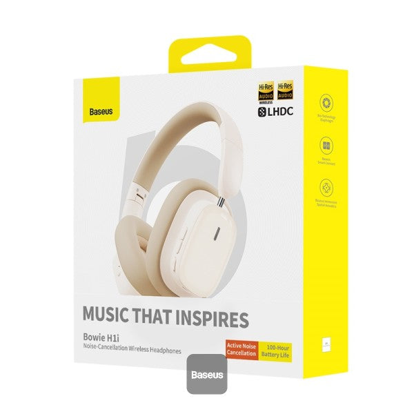 Baseus ANC Bowie H1i Wireless Headphones Over Ear White