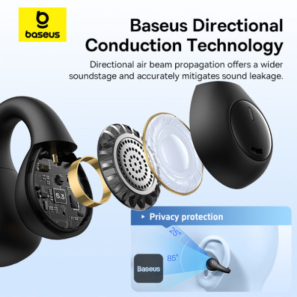 Baseus AirGo 1 Ring Headphones Open Ear Black
