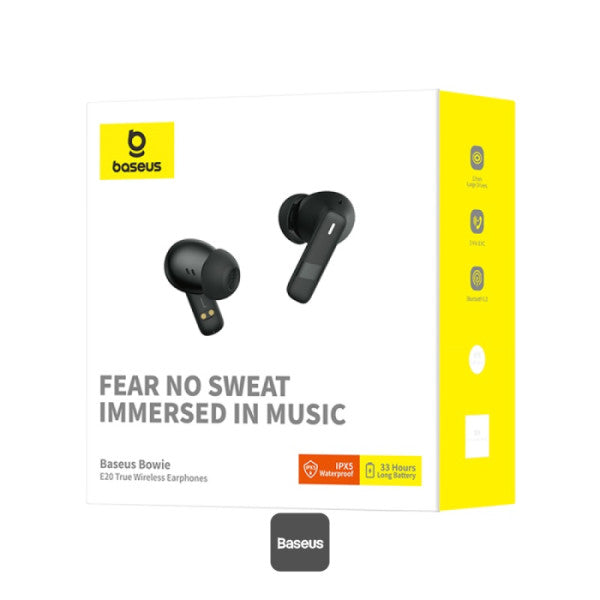 Baseus E20 Headphones In Ear TWS Bowie Black