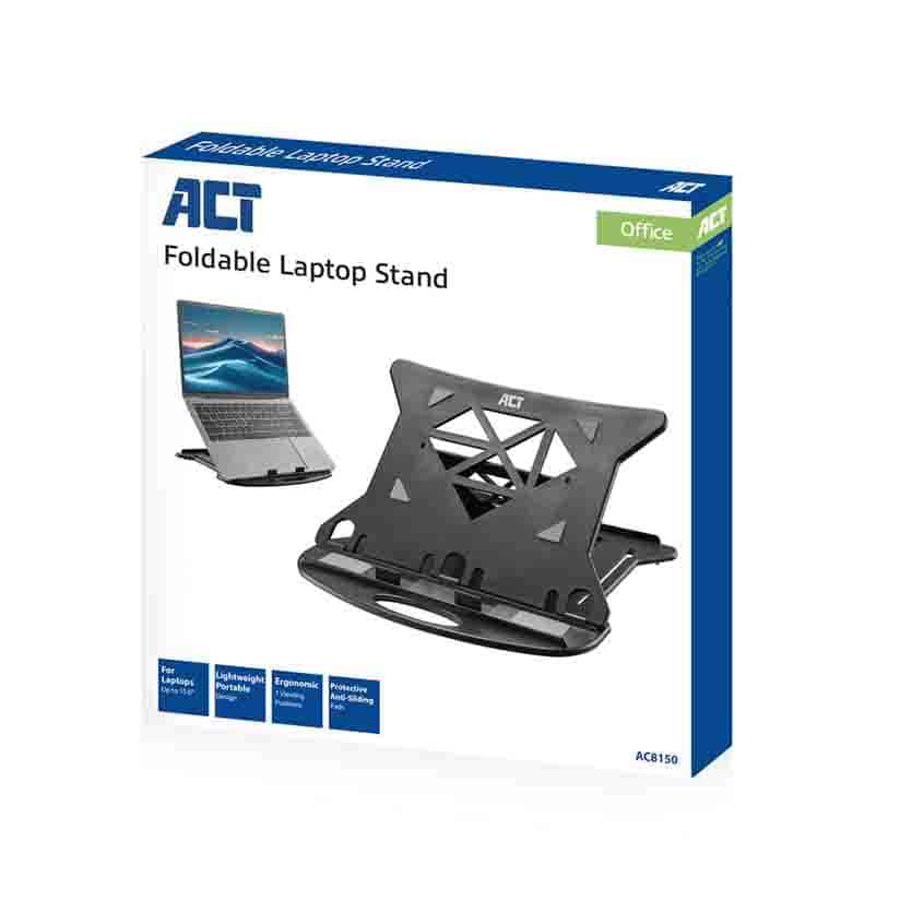 ACT AC8150 FOLDABLE LAPTOP STAND W/7 ADJUSTABLE HEIGHTS