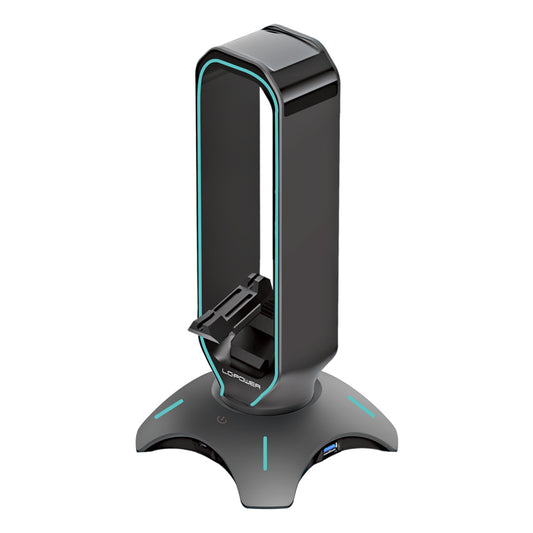 LC-HUB-HEAD-BUNGEE USB HUB & HEADPHONE HOLDER LC-POWER