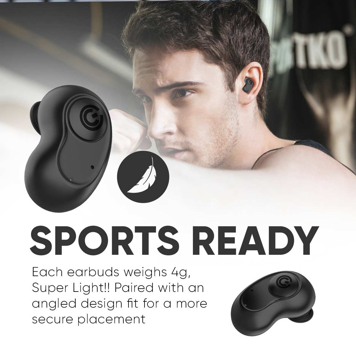 SonicGear EARPUMP COMFY1 TWS IPX5 Earphones Black