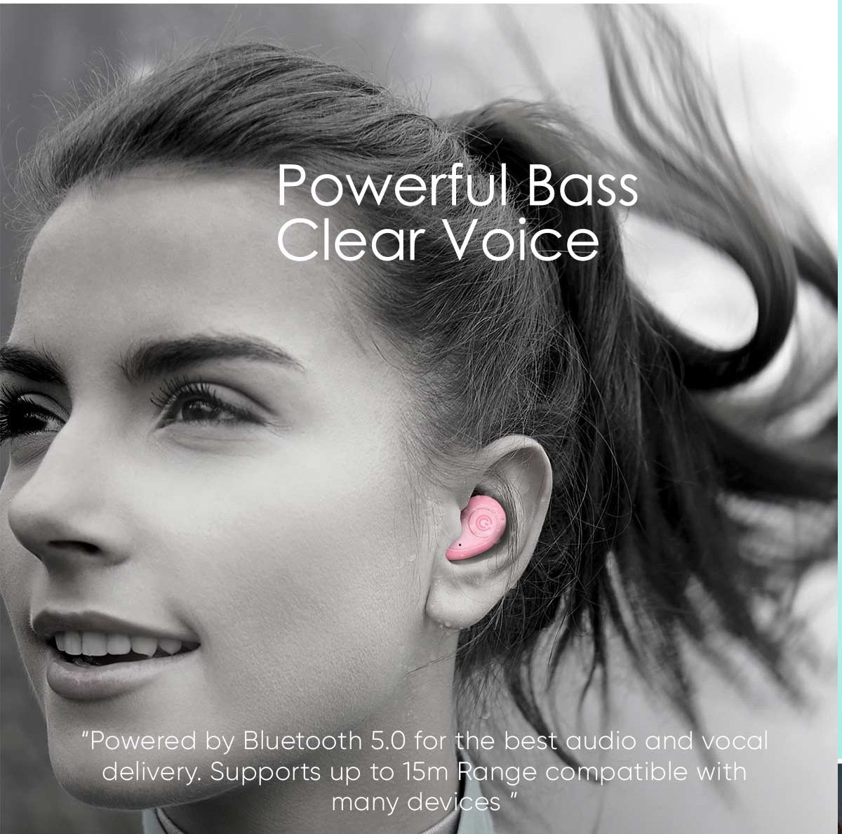 SonicGear EARPUMP COMFY1 TWS IPX5 Earphones Black