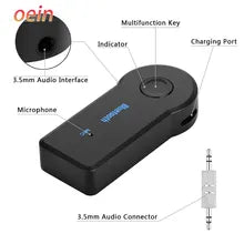 KY-2 2 in 1 Wireless Bluetooth 5.0 Receiver Transmitter Adapter 3.5mm Jack For Car Music Audio Aux A