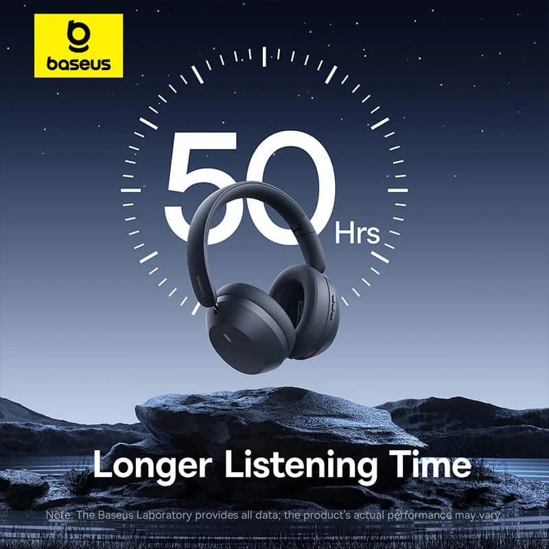 Baseus Bass 35 Max Headphones Over Ear Black
