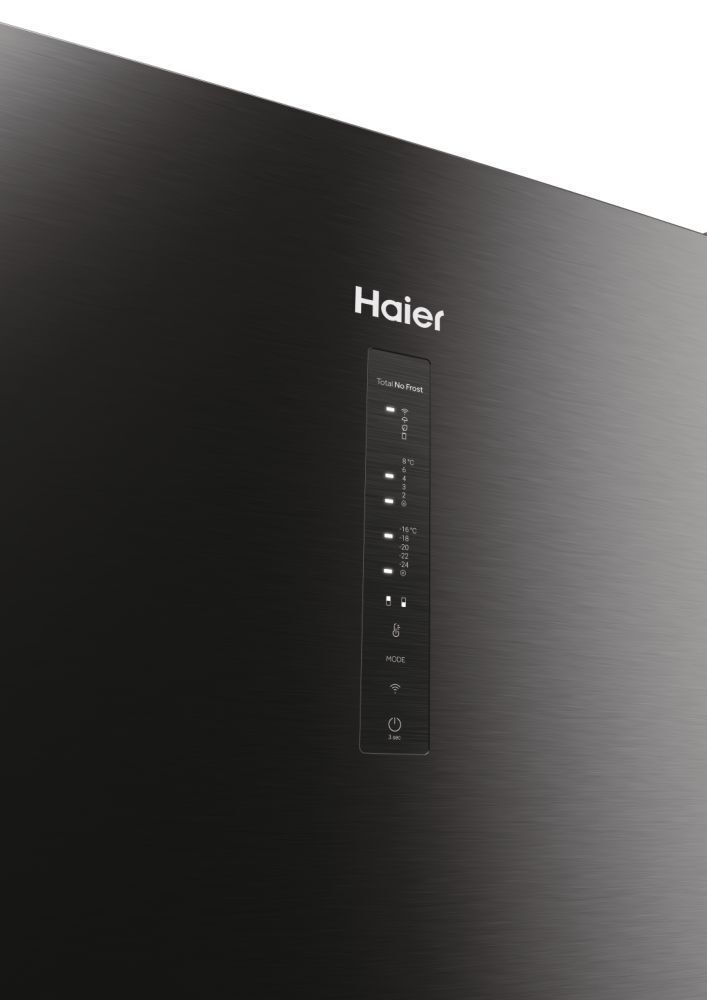 Haier HDW3620DNPD Total No Frost, Fridge Freezer, H200 x W60cm, Reversible Hinge, 377Lt, Charcoal