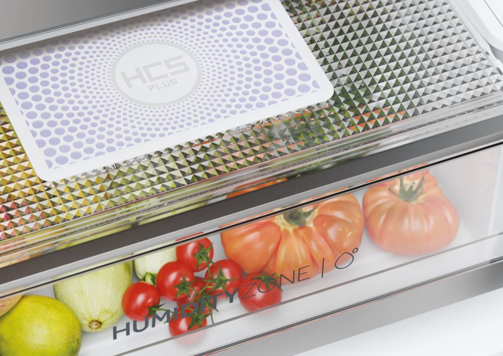 Haier HDW3620DNPD Total No Frost, Fridge Freezer, H200 x W60cm, Reversible Hinge, 377Lt, Charcoal