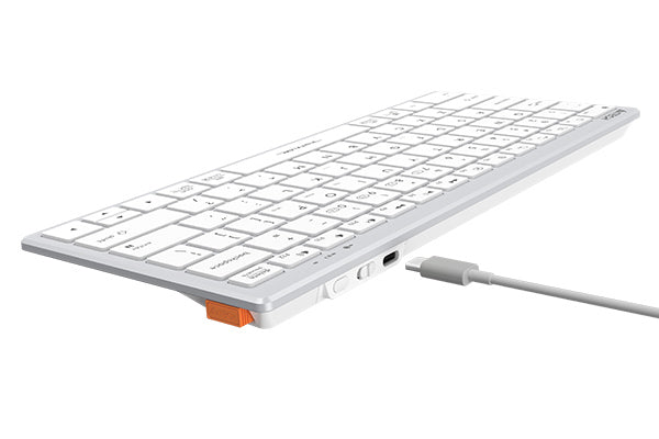 A4TECH, FBX51C WHITE KEYBOARD FSTYLER COMPACT DUAL MODE BT/WIRELESS 2.4G