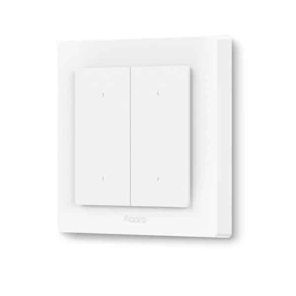 WHITE AQARA WS-K08D LIGHT SWITCH H2 EU (4 BUTTONS,2 CHANNELS)