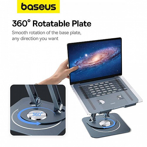 Baseus UltraStable Pro Series Rotatable and Foldable Laptop Stand Space Grey