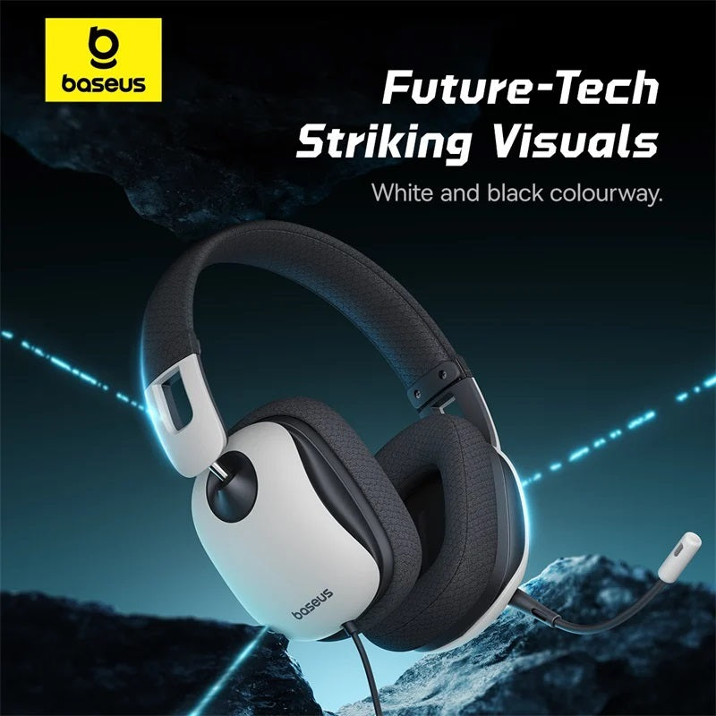Baseus GoPlay 1 Max Headphones Wired Gaming 3.5mm White