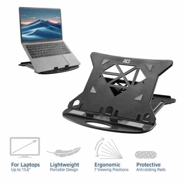 AC8150 FOLDABLE LAPTOP STAND W/7 ADJUSTABLE HEIGHTS, ACT