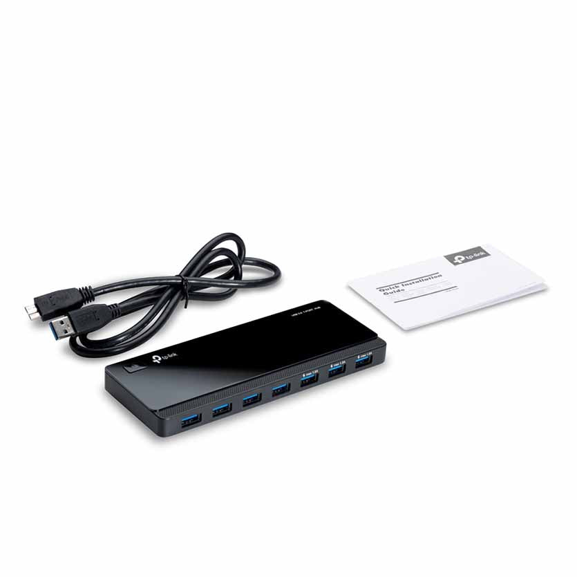 TP-LINK, UH700 USB 7-PORT HUB3.0 & E FAST CHARGE OUTPUTS BLACK