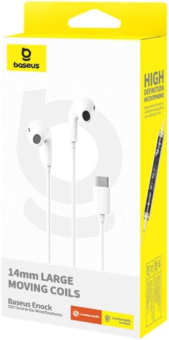 Baseus Earphones Wired Type C Encok CZ17 White