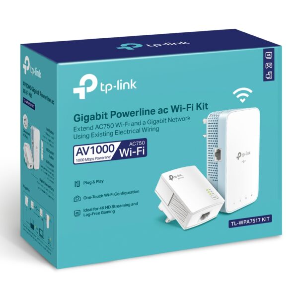 TP-LINK TL-WPA7517 KIT AV1000 GIGABIT POWERLINE AC WI-FI KIT