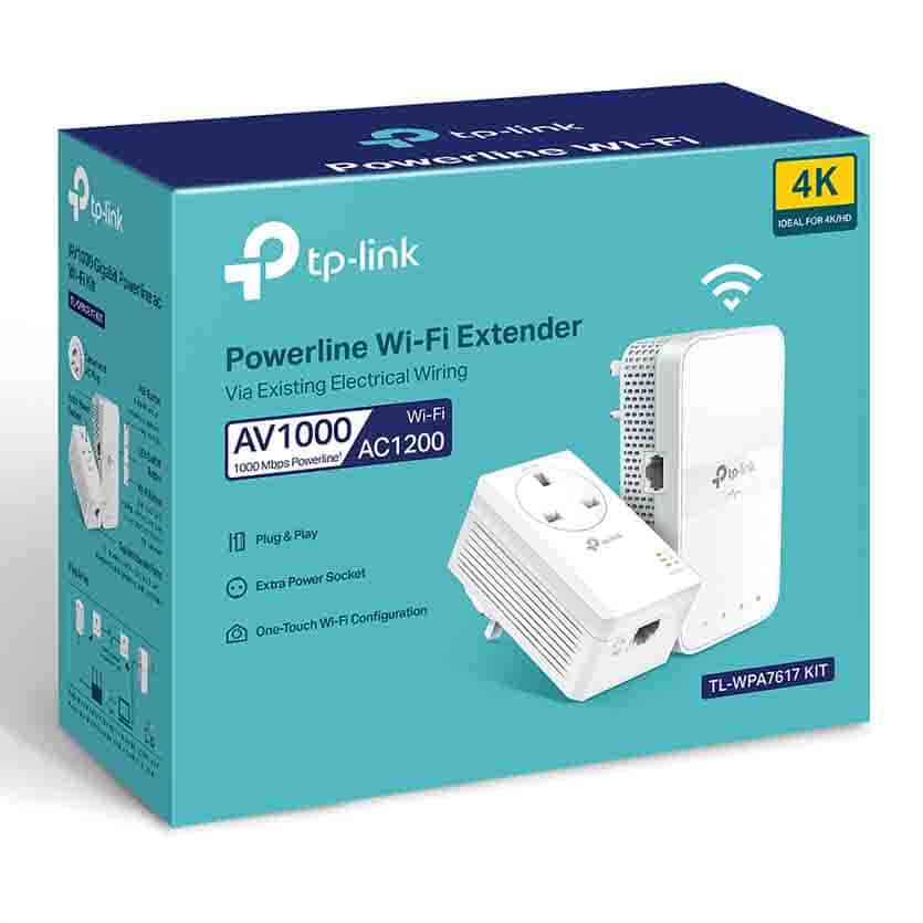TP-LINK TL-WPA7617 KIT AV1000 GIGABIT POWERLINE AC1200 WI-FI KIT 300Mbps