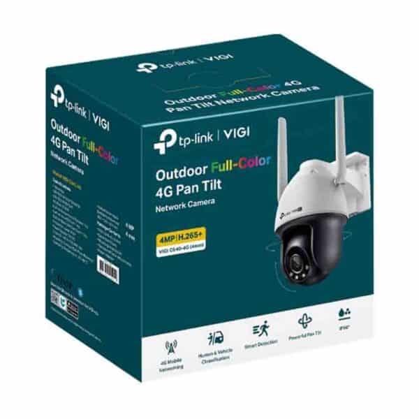 TP-LINK, C540-4G(4mm) VIGI 4MP OUTDOOR FULL-COLOR 4G PAN TILT NETWORK CAMERA