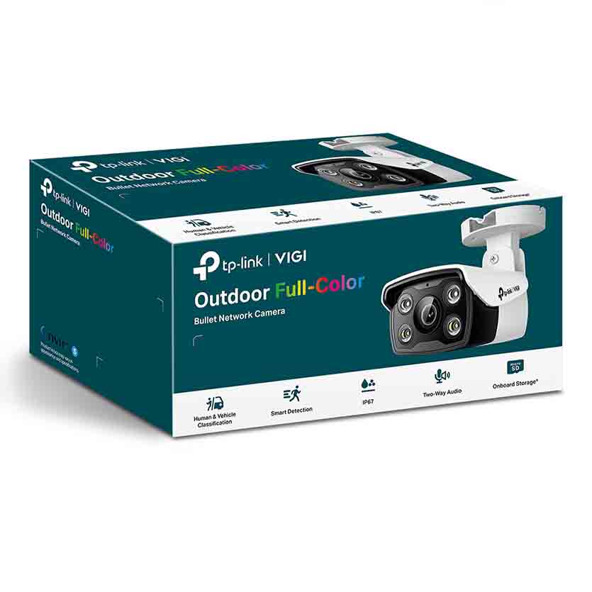 TP-LINK, C340(6mm) VIGI NETWORK CAMERA OUTDOOR FULL-COLOR BULLET 4MP 24H