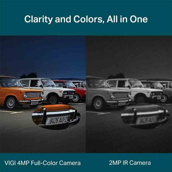 TP-LINK, C340(6mm) VIGI NETWORK CAMERA OUTDOOR FULL-COLOR BULLET 4MP 24H