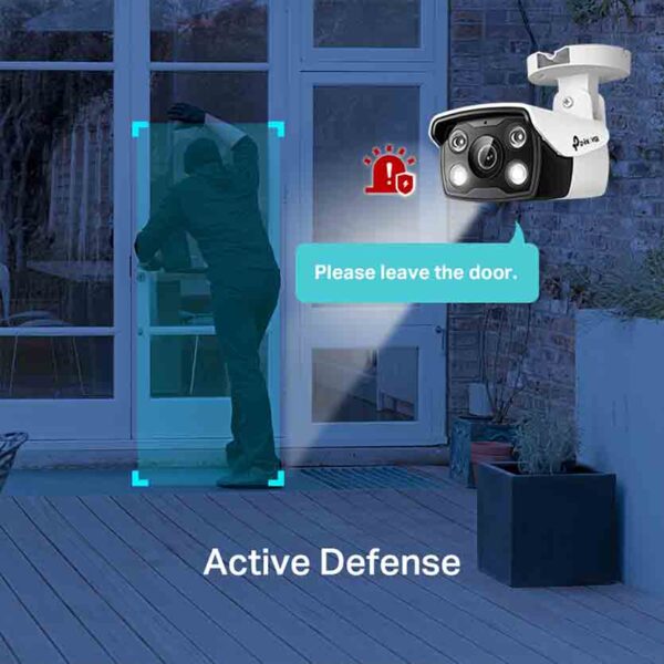TP-LINK, C340(6mm) VIGI NETWORK CAMERA OUTDOOR FULL-COLOR BULLET 4MP 24H