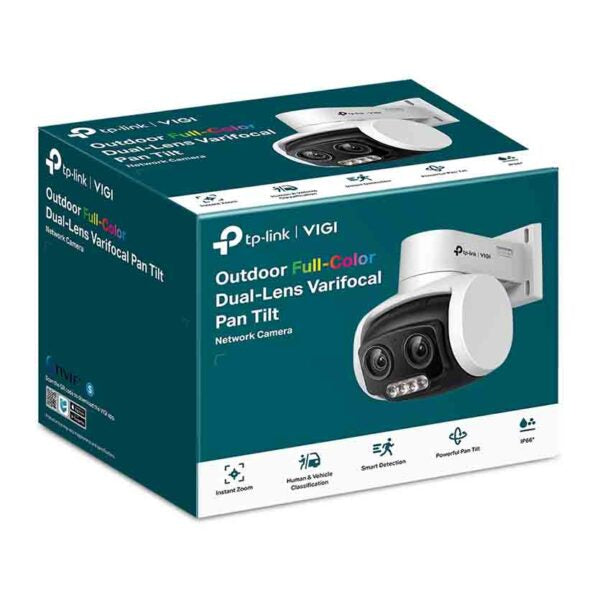 TP-LINK, C540V VIGI NETWORK CAMERA OUTDOOR FULL-COLOR DUAL-LENS VARIFOCAL PAN TILT 4MP 24H