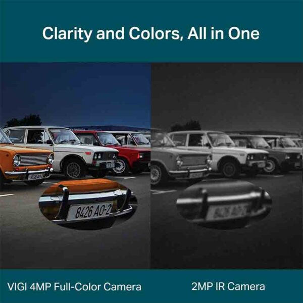 TP-LINK, C540V VIGI NETWORK CAMERA OUTDOOR FULL-COLOR DUAL-LENS VARIFOCAL PAN TILT 4MP 24H