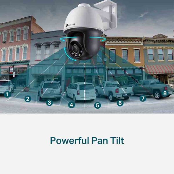 TP-LINK, C540 (4mm) VIGI NETWORK CAMERA OUTDOOR FULL-COLOR PAN TILT 4MP 24H