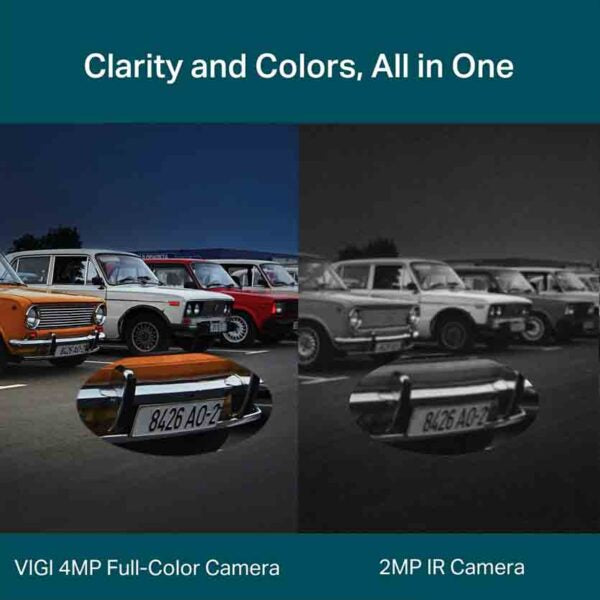 TP-LINK, C540 (4mm) VIGI NETWORK CAMERA OUTDOOR FULL-COLOR PAN TILT 4MP 24H