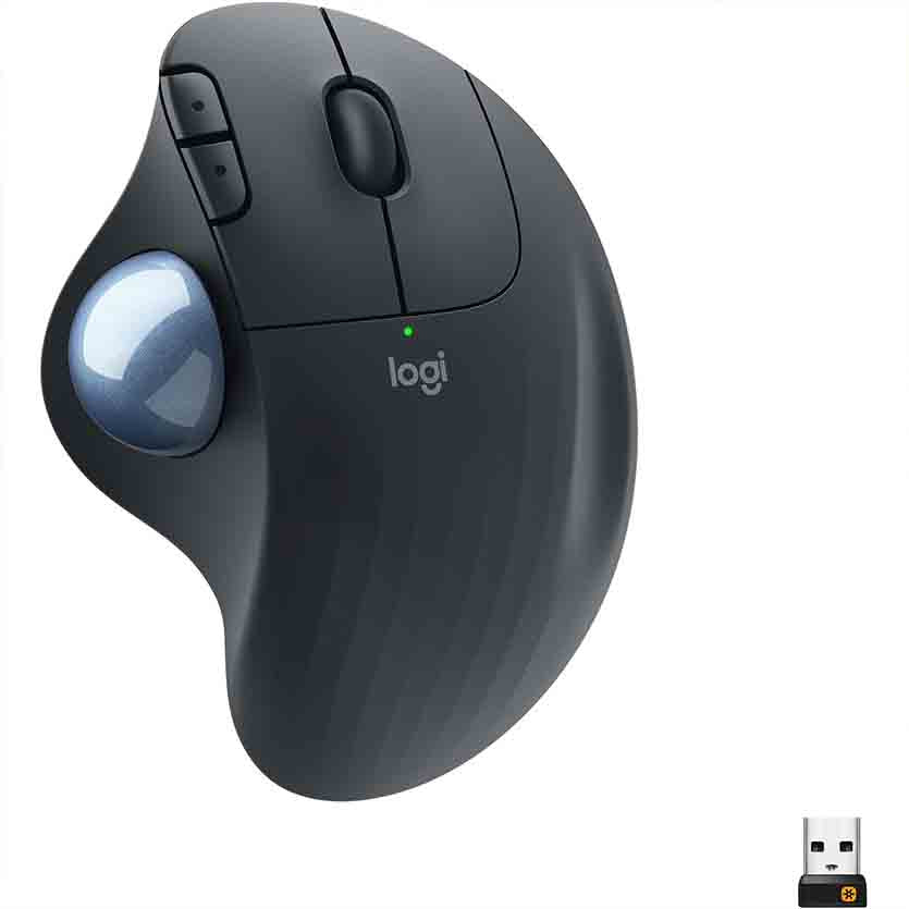 LOGITECH, M575 MOUSE ERGONOMIC DUAL MODE BT/WIRELESS TRACKBALL GRAPHITE