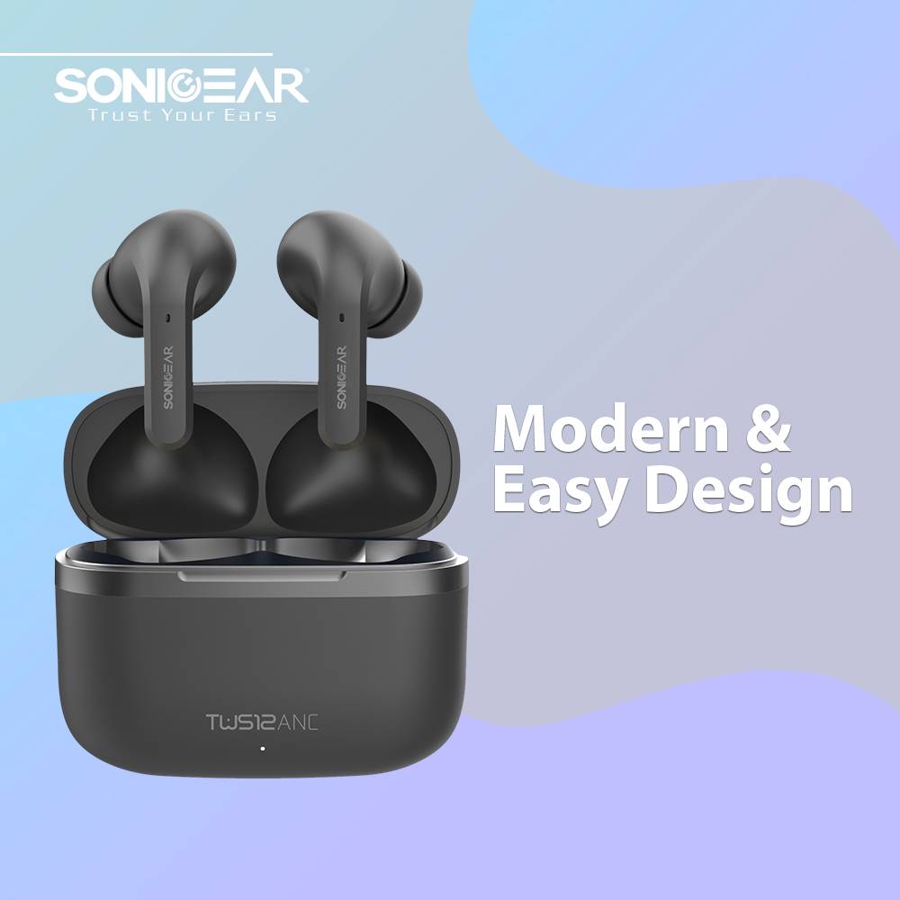 SonicGear EARPUMP TWS 12 ANC Sweatproof Earphones Black