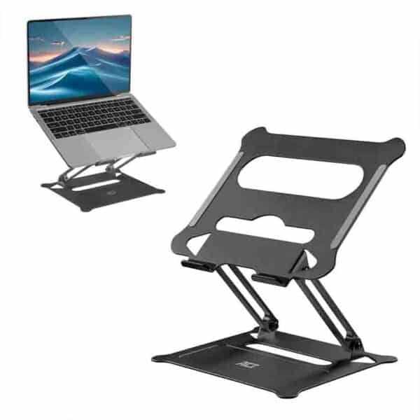 AC8140 FOLDABLE ALUMINIUM LAPTOP STAND W/STEPLESS HEIGHT ADJUSTMENT, ACT