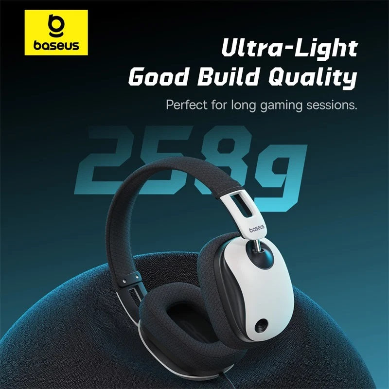 Baseus GoPlay 1 Max Headphones Wired Gaming 3.5mm White