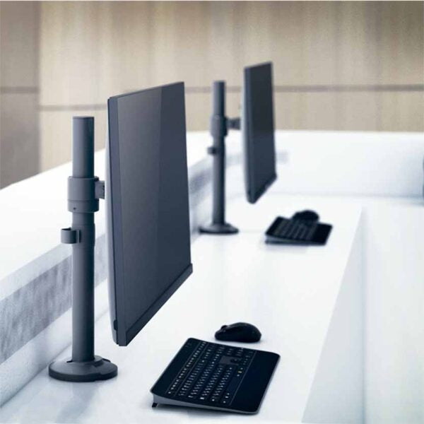 LOGILINK BP0108 SINGLE MONITOR DESK MOUNT, 17-32″, STEEL, CURVED SCREENS