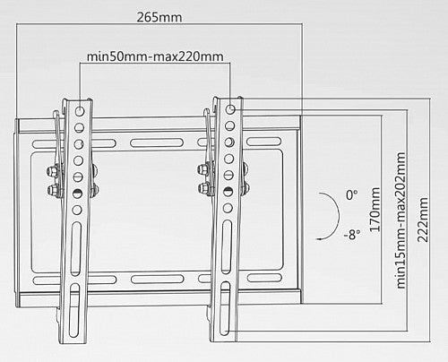 Superior TV Wall Support Tilt Slim 20x20 SUPSTV008