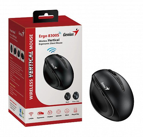 Genius Mouse Wireless Ergonomic w/Thumb Rest Ergo 8300S
