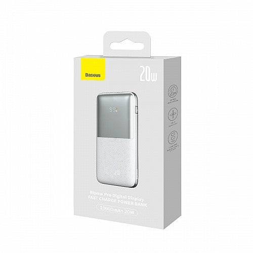 Baseus Powerbank 20W 10000mAh Display Bipow Pro White