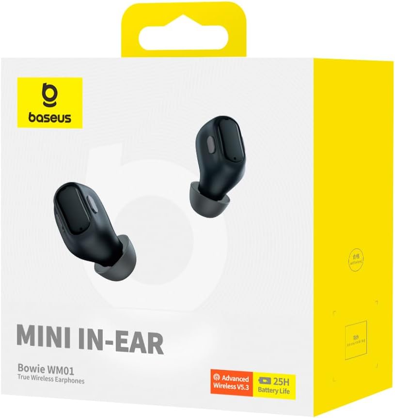 Baseus WM01 Headphones In Ear TWS Encok Black