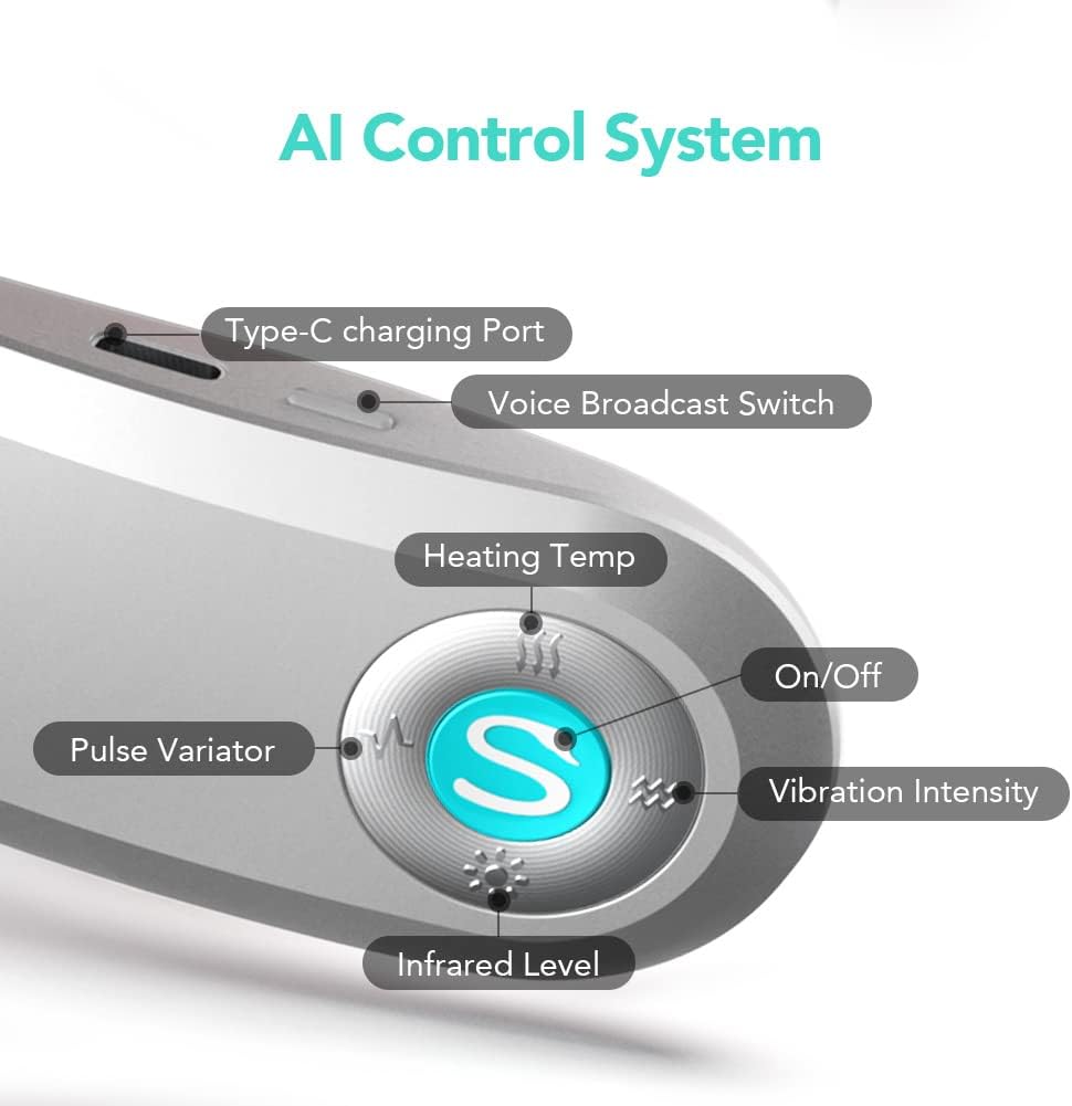 SKG G7 Pro Neck Massager Pulse-Heat-APP-Multiple Heads