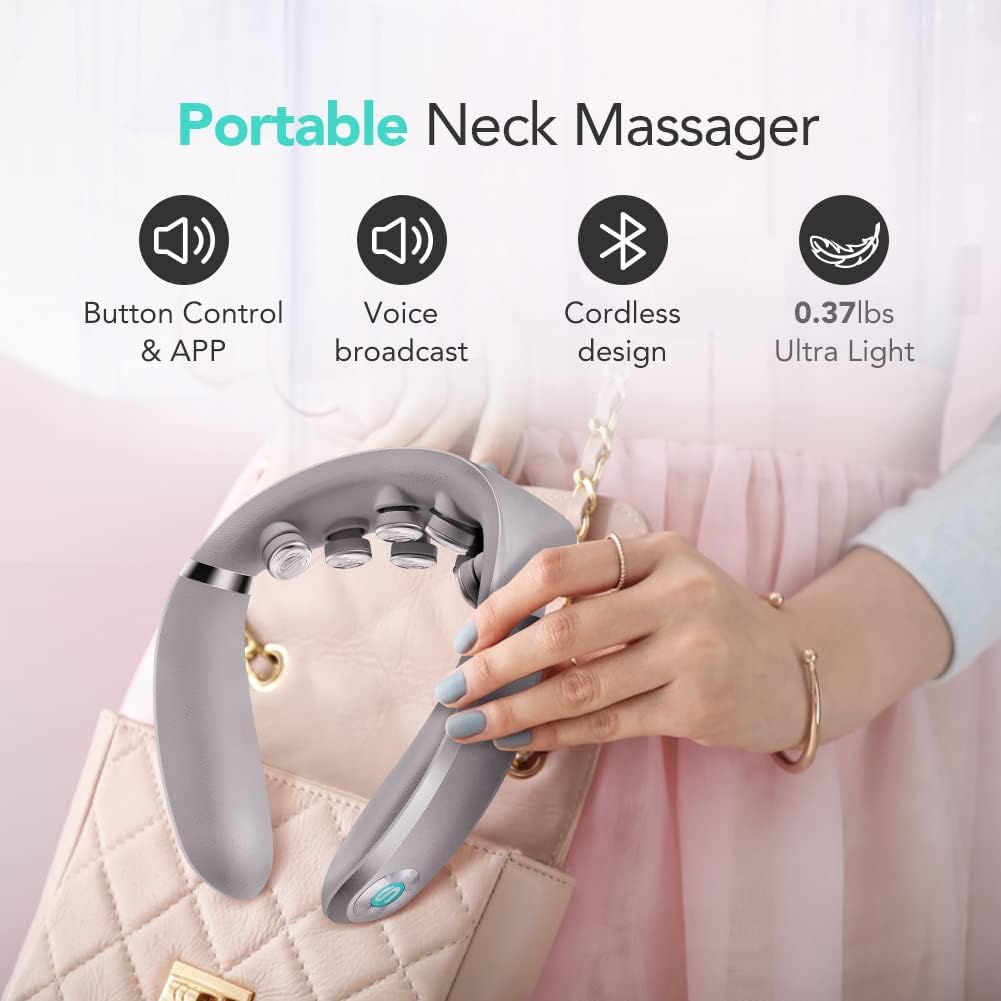 SKG G7 Pro Neck Massager Pulse-Heat-APP-Multiple Heads