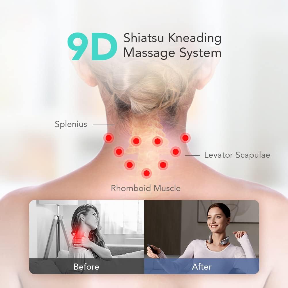 SKG G7 Pro Neck Massager Pulse-Heat-APP-Multiple Heads